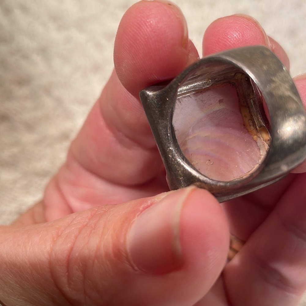 SS Square Pink Mother of Pearl Opalescent Natural Stone - Picture 5 of 7